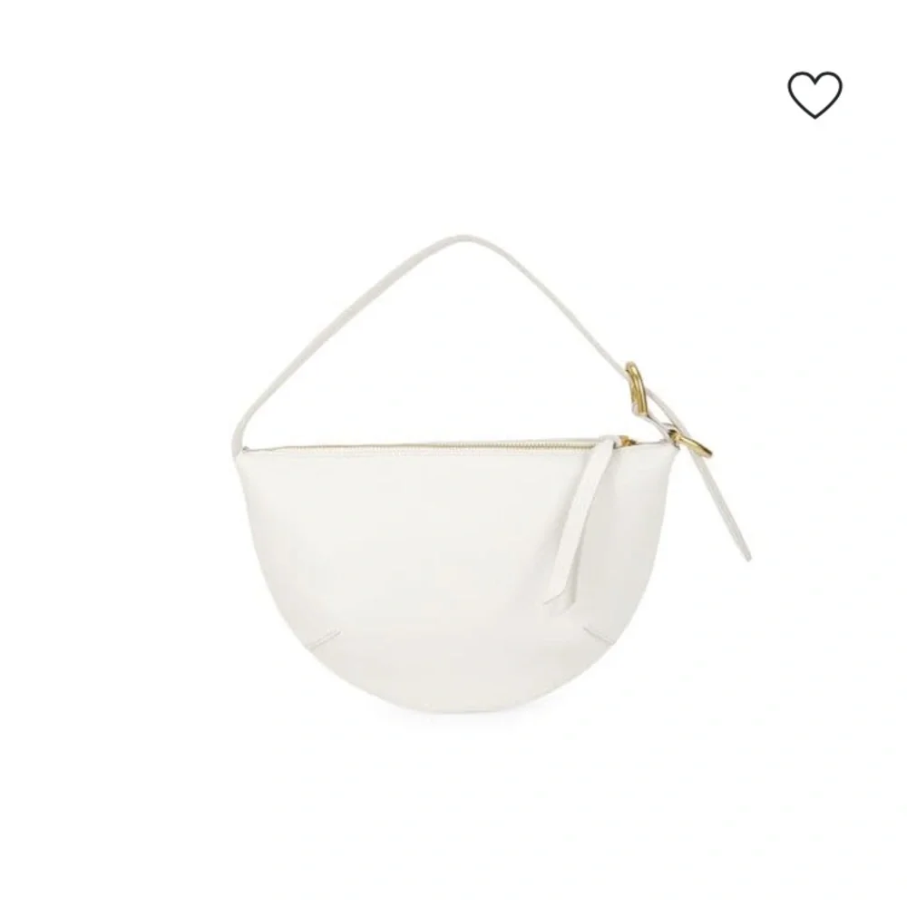 rag & bone White Half-Moon Hobo with Gold Hardware
